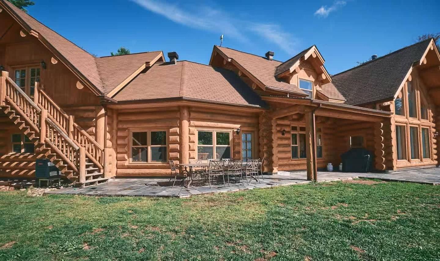 Executive Plus 44 - Majestic Log Chalet With Hot Tub Sauna Heated Pool And Close To Activities Mille-Isles Luaran gambar